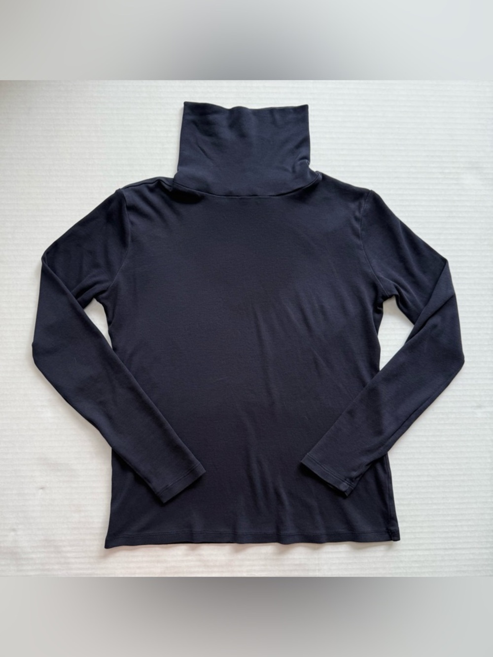 Ann Taylor Weekend Collection Turtleneck Top Navy Night Sky Size S
